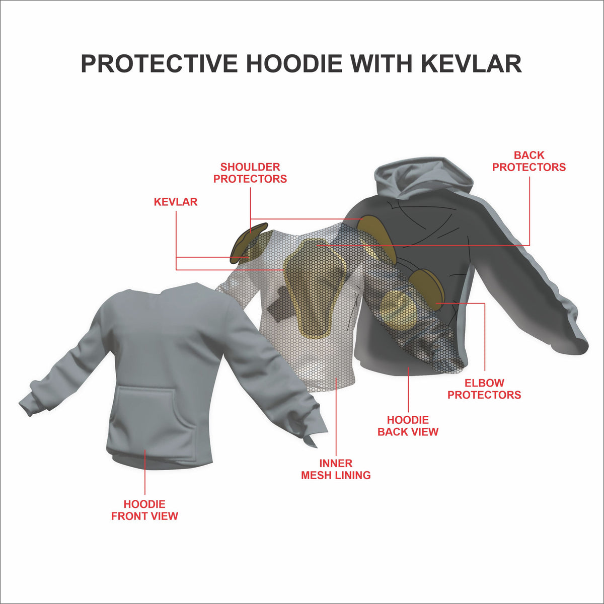 Kevlar Motorcycle Softshell Hoodie