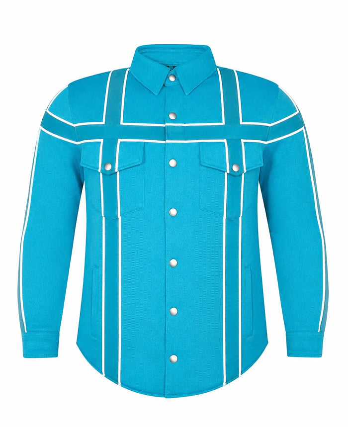 Reflective Armored Summer Riding Mesh Shirt for Men Ocean Rider - MOTORBIKEHORSE