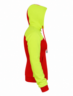 Ladies Armored Motorcycle Reflective Softshell Hoodie - Hazard Red  - MOTORBIKEHORSE