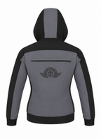 Ladies Armored Motorcycle Reflective Softshell Hoodie - Storm Grey - MOTORBIKEHORSE