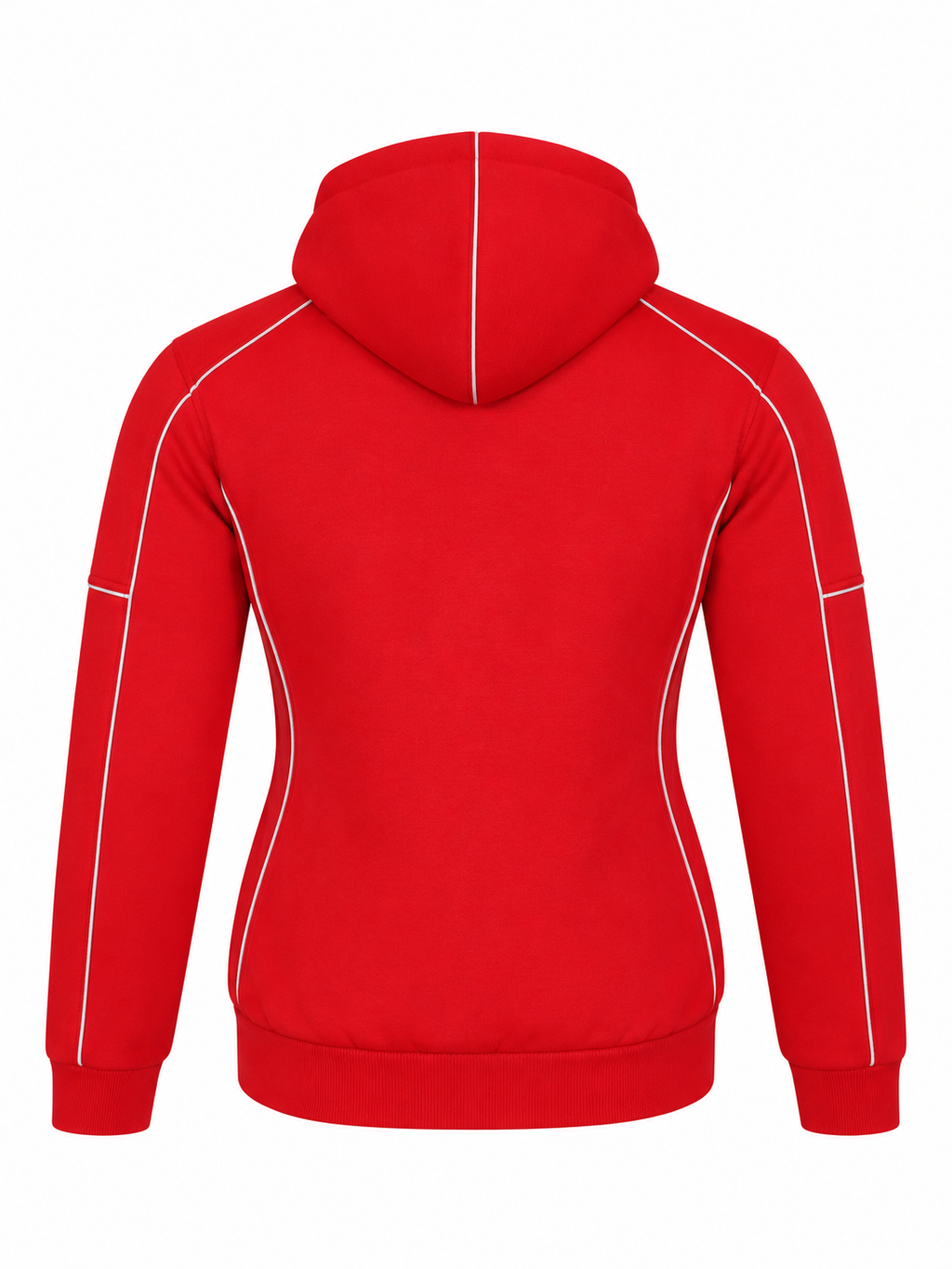 Ladies Armored Motorcycle Reflective Softshell Hoodie - Red Blaze - MOTORBIKEHORSE