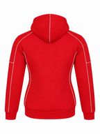 Ladies Armored Motorcycle Reflective Softshell Hoodie - Red Blaze - MOTORBIKEHORSE