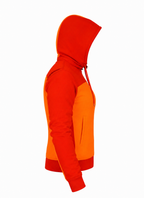 Ladies Armored Motorcycle Reflective Softshell Hoodie - Inferno Split - MOTORBIKEHORSE