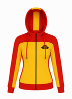 Ladies Armored Motorcycle Reflective Softshell Hoodie - Solar Blaze - MOTORBIKEHORSE