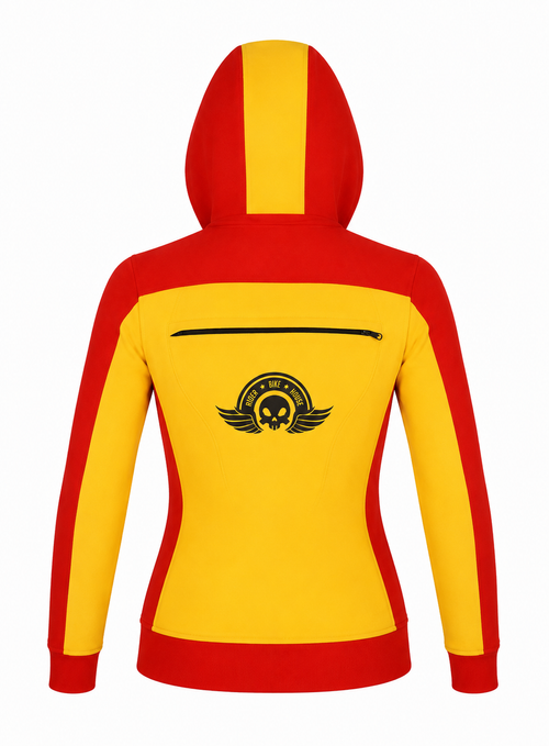 Ladies Armored Motorcycle Reflective Softshell Hoodie - Solar Blaze - MOTORBIKEHORSE