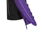 Ladies Armored Motorcycle Reflective Softshell Hoodie - Purple and Black - MOTORBIKEHORSE