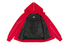 Ladies Armored Motorcycle Reflective Softshell Hoodie - Red Blaze - MOTORBIKEHORSE