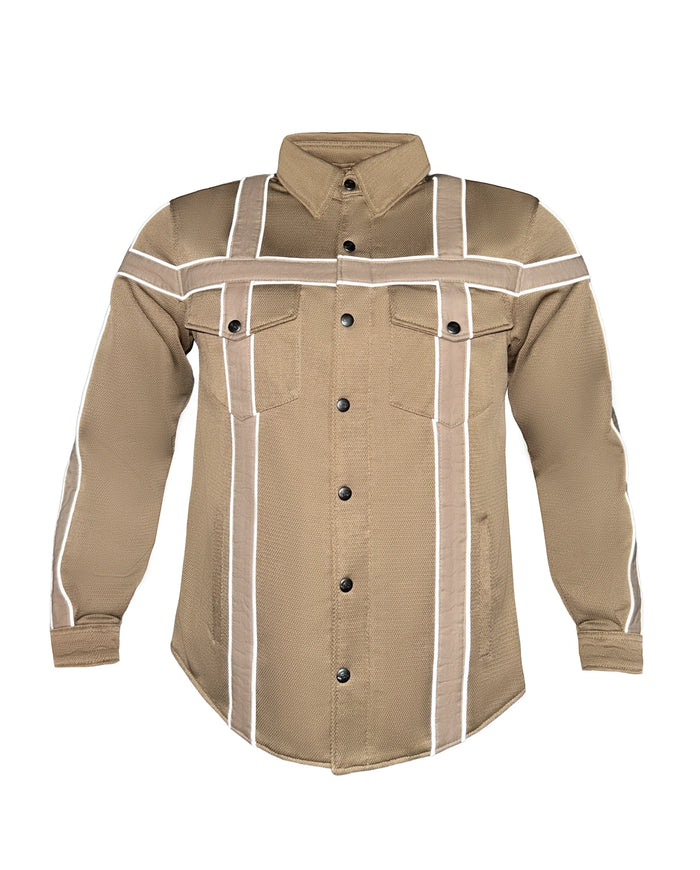 Reflective Armored Summer Riding Mesh Shirt for Men Desert Rider - MOTORBIKEHORSE