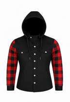 Kevlar Canvas Flannel Hooded Jacket 