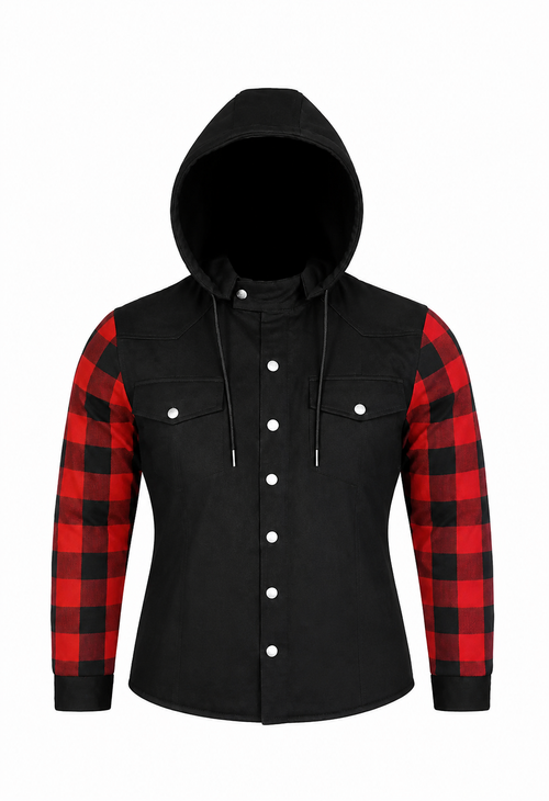 Kevlar Canvas Flannel Hooded Jacket 